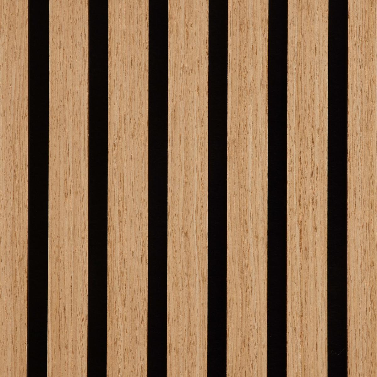 Akustický panel GRACE 2ks/sada - čierna/farba duba, Modern, drevo/kompozitné drevo (60,5/120/2,2cm) - Mömax