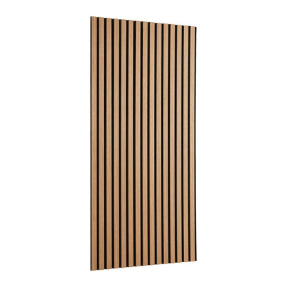 Akustický panel GRACE 2ks/sada - čierna/farba duba, Modern, drevo/kompozitné drevo (60,5/120/2,2cm) - Mömax