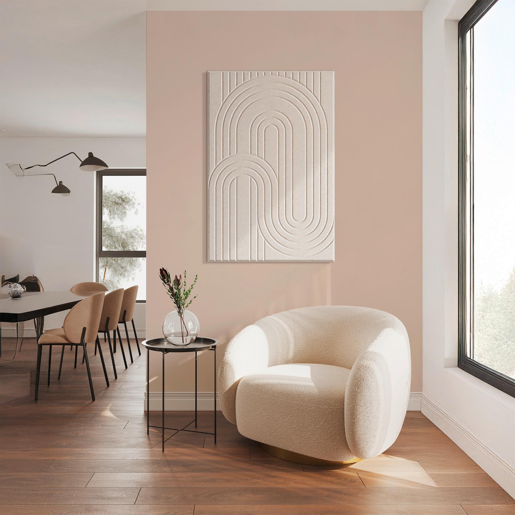 Akustický panel MILLA - béžová, textil (60/90/2,2cm) - Mömax
