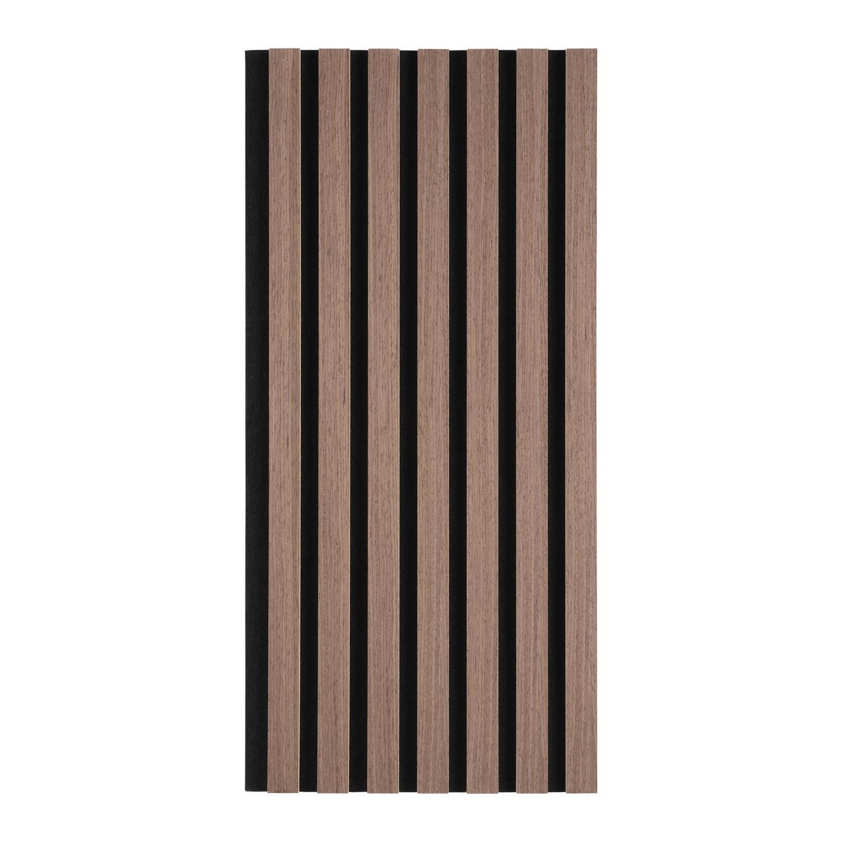 Akustický panel farba orech, 4 ks/sada - farba vlašského orecha, Modern, drevo/kompozitné drevo (60,5/28/1,2cm) - Mömax