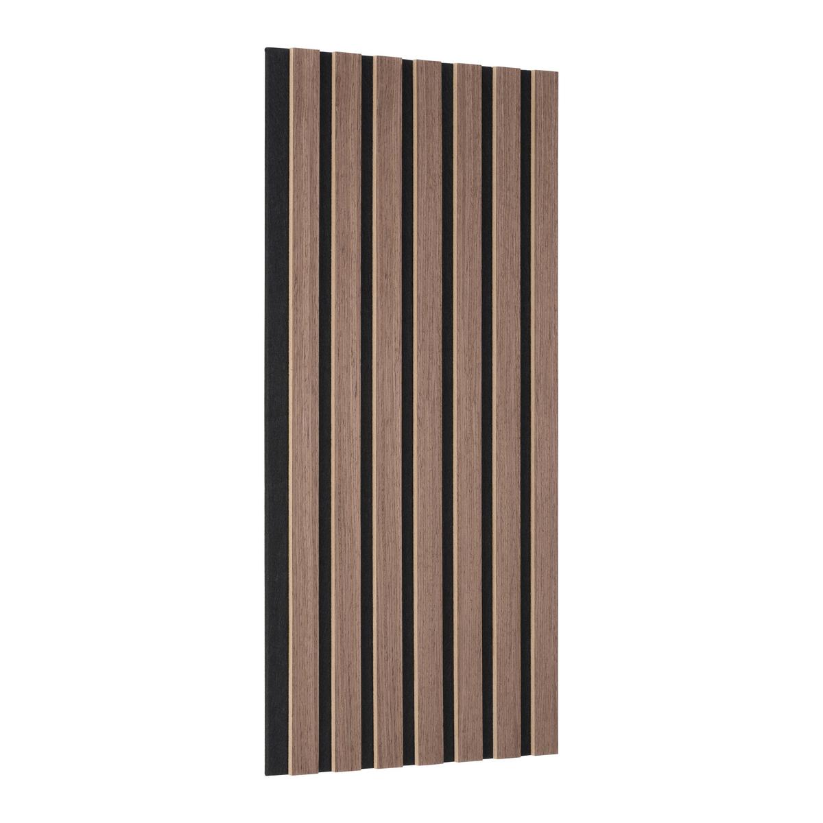 Akustický panel farba orech, 4 ks/sada - farba vlašského orecha, Modern, drevo/kompozitné drevo (60,5/28/1,2cm) - Mömax