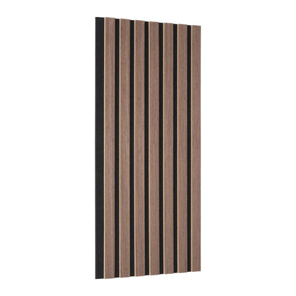 Akustický panel farba orech, 4 ks/sada - farba vlašského orecha, Modern, drevo/kompozitné drevo (60,5/28/1,2cm) - Mömax
