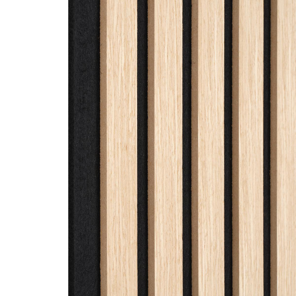 Akustický panel, dub bianco, 4 ks/sada - dub bianco, Modern, drevo/kompozitné drevo (60,5/28/1,2cm) - Mömax