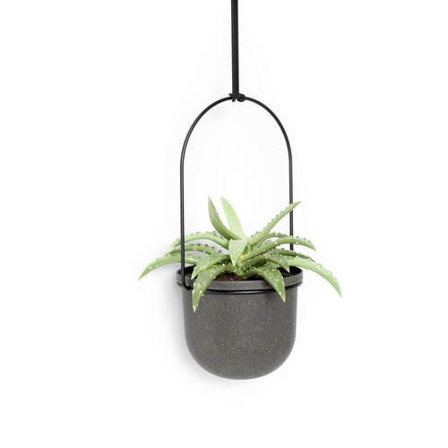 SADA NÁSTENNÝCH KVETINÁČOV TRIFLORA - čierna, Basics, kov/plast (18/94/137cm) - Umbra