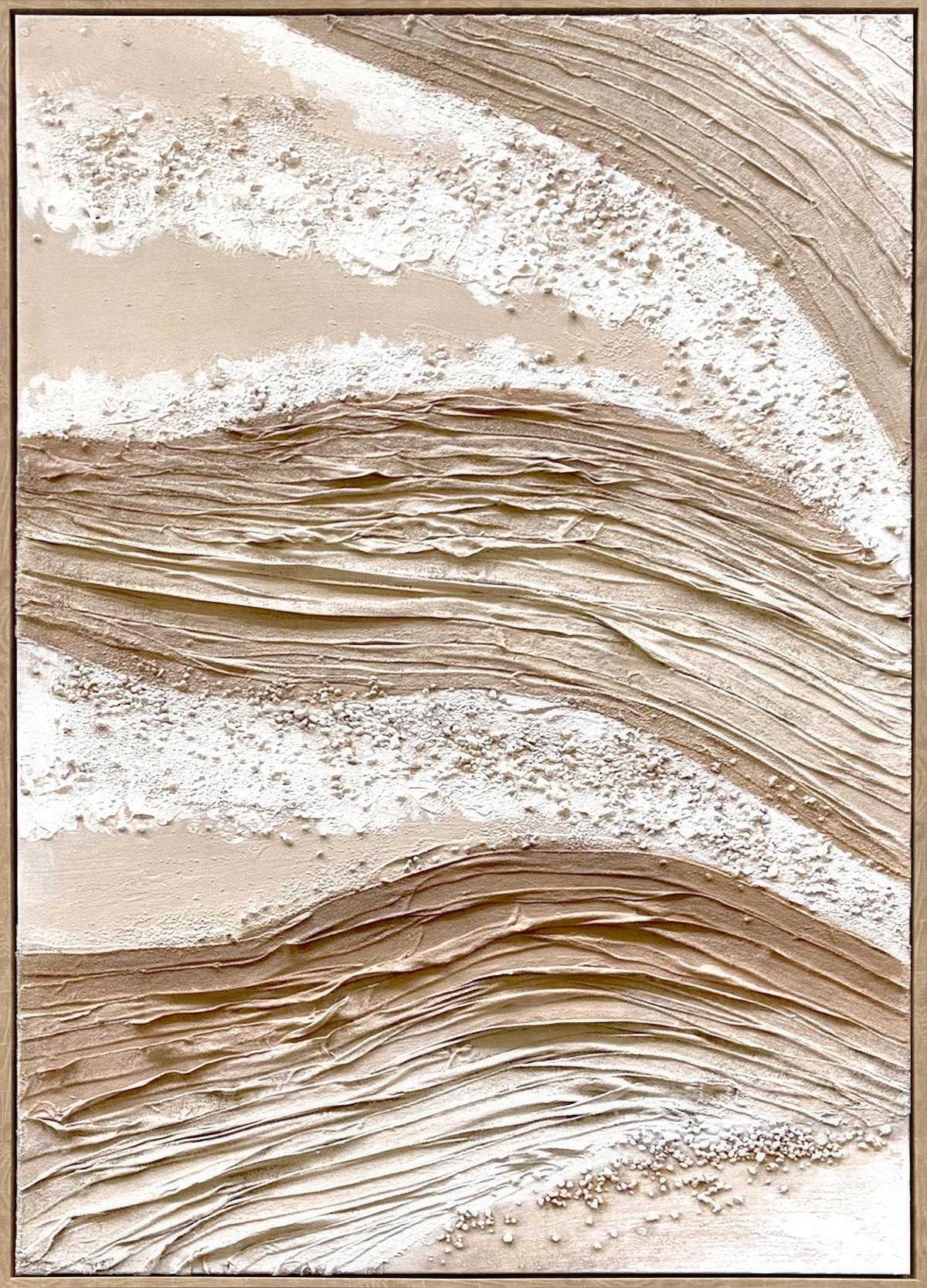 Obraz na plátne Denise 100/140cm - prírodná farba/béžová, Modern, drevo/textil (100/140cm) - Premium Living