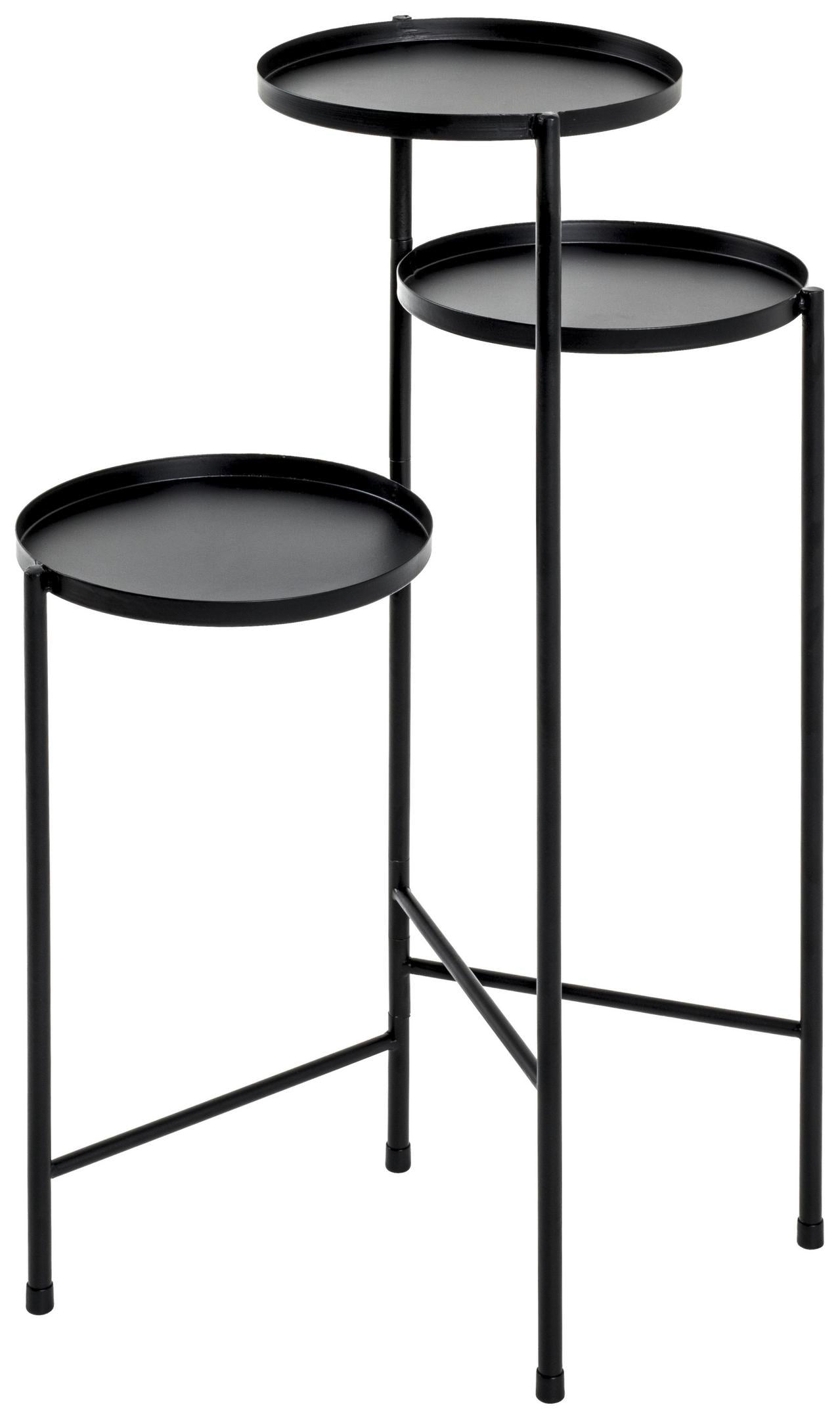 STĹPOVÝ STOJAN NA KVETY TOP - čierna, Modern, kov (45/77/45cm)