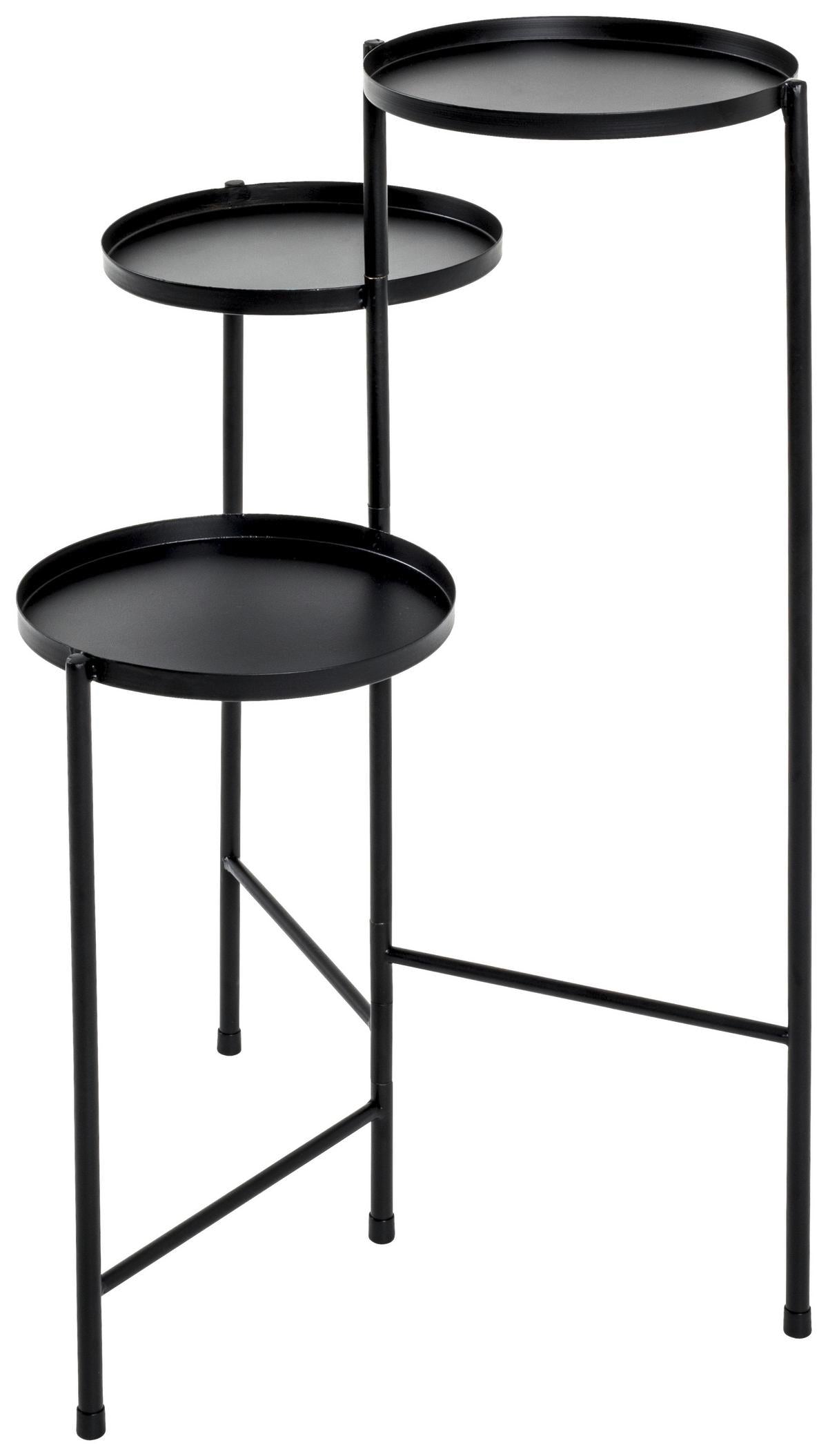 STĹPOVÝ STOJAN NA KVETY TOP - čierna, Modern, kov (45/77/45cm)