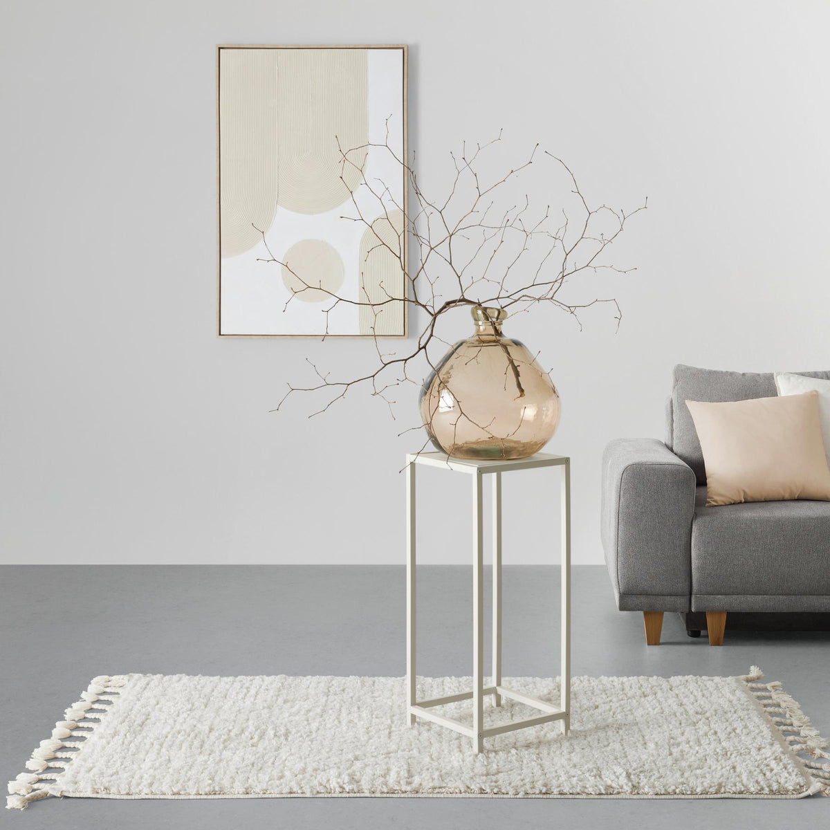 STĹPOVÝ STOJAN NA KVETY VERA - piesková, Modern, kov (25/60/25cm) - Mömax