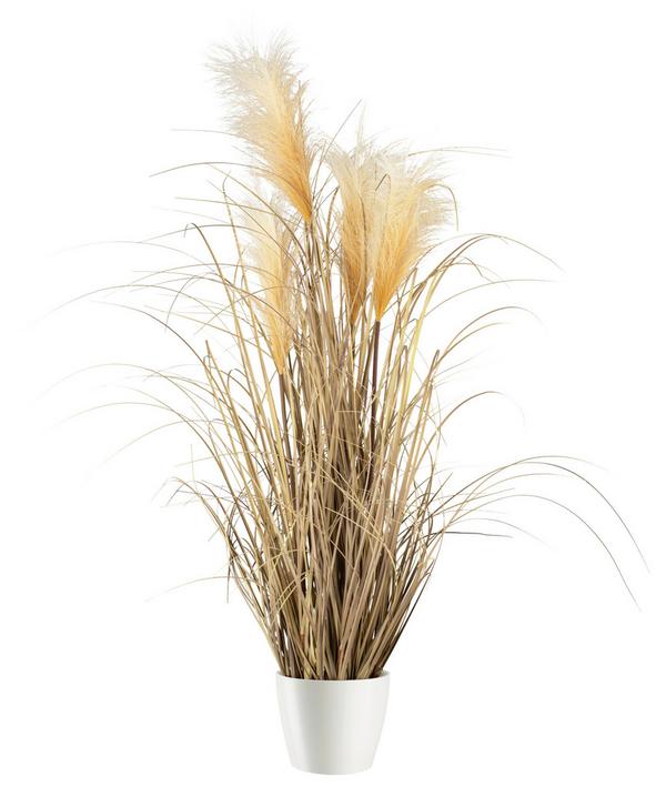 Umelá rastlina Penisetum, V: ca. 97cm - čierna/zelená, Basics, textil/plast (97cm) - Modern Living