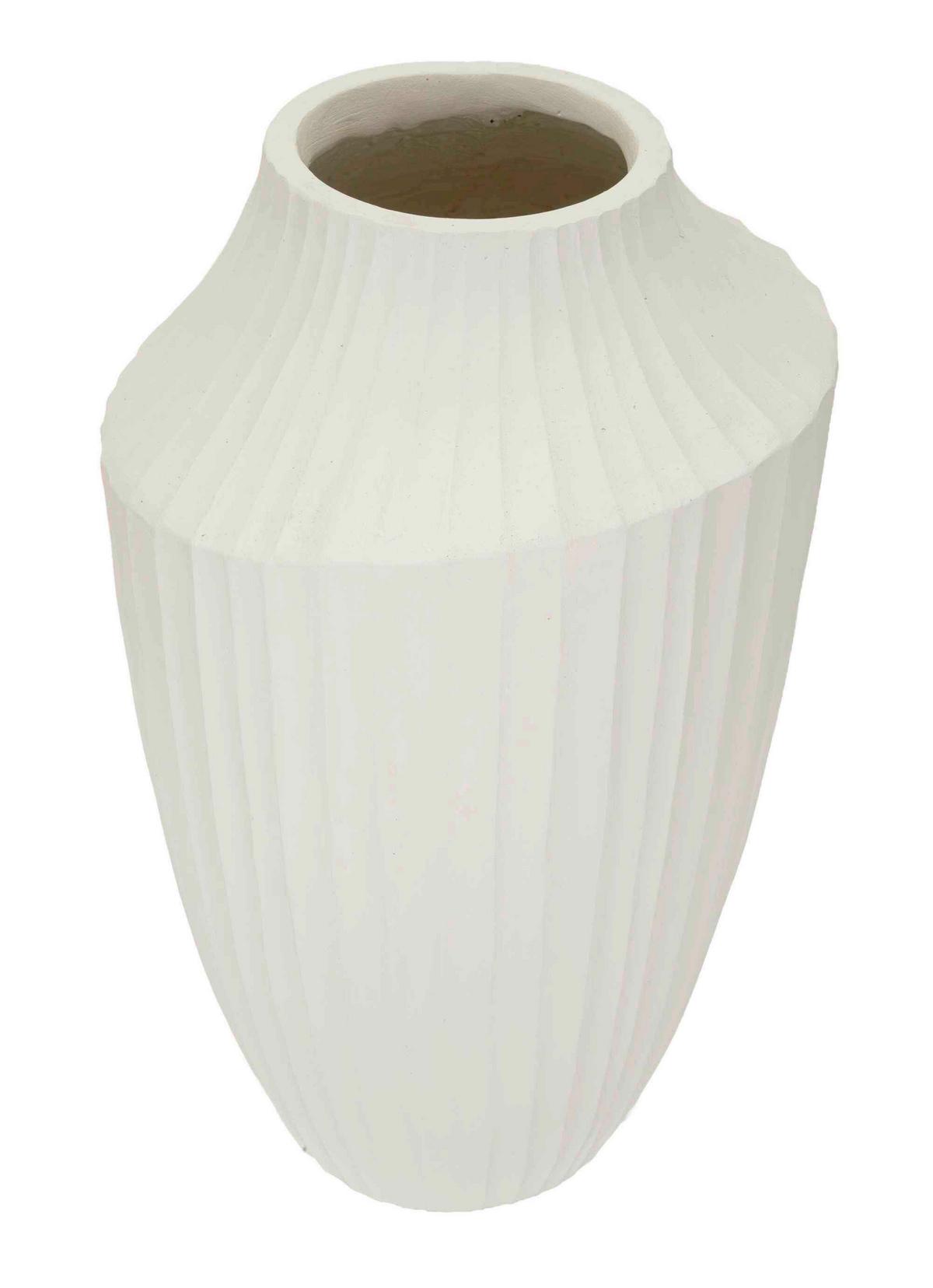 VÁZA ICE POT - biela, Basics, kov (28,5/50,5/28,5cm)