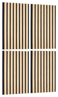 Akustický panel, dub bianco, 4 ks/sada - dub bianco, Modern, drevo/kompozitné drevo (60,5/28/1,2cm) - Mömax