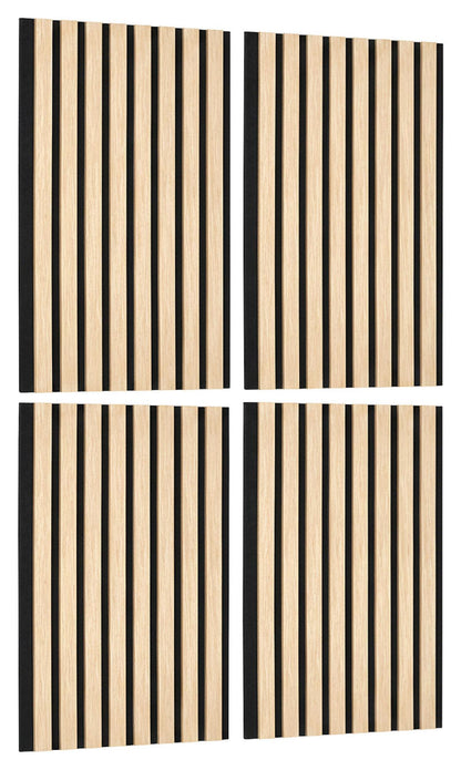 Akustický panel, dub bianco, 4 ks/sada - dub bianco, Modern, drevo/kompozitné drevo (60,5/28/1,2cm) - Mömax