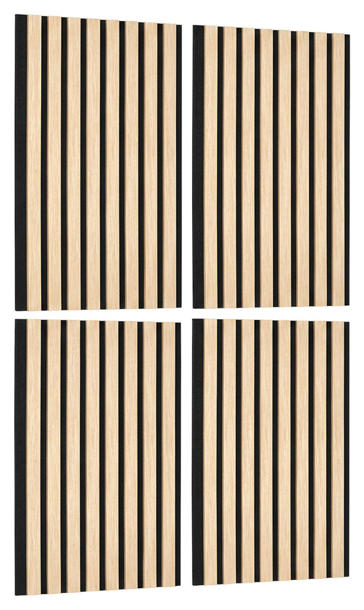 Akustický panel, dub bianco, 4 ks/sada