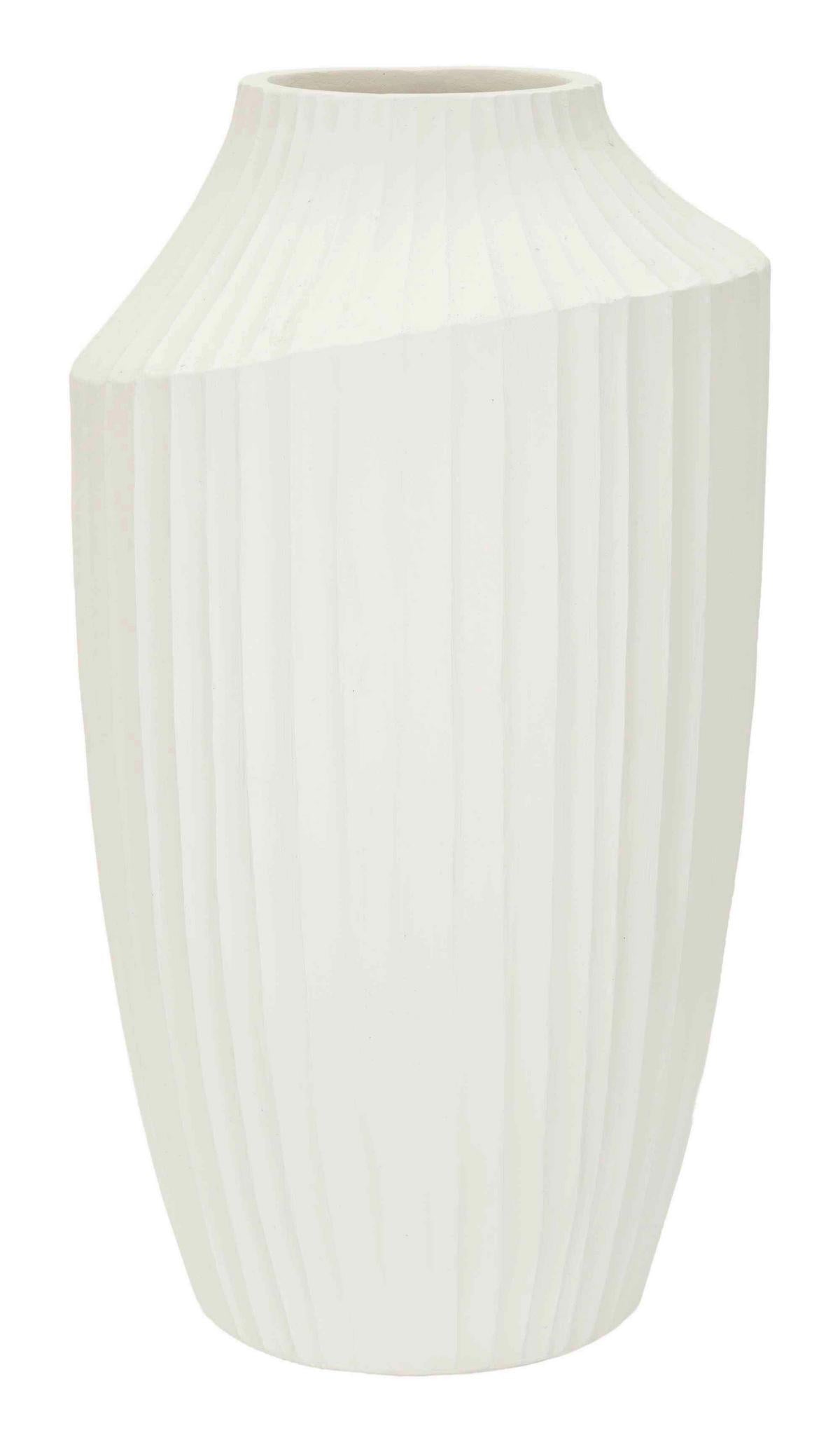 VÁZA ICE POT - biela, Basics, kov (28,5/50,5/28,5cm)