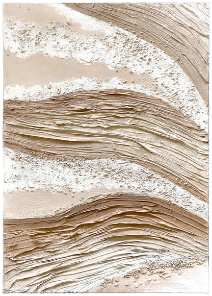 Obraz na plátne Denise 100/140cm - prírodná farba/béžová, Modern, drevo/textil (100/140cm) - Premium Living
